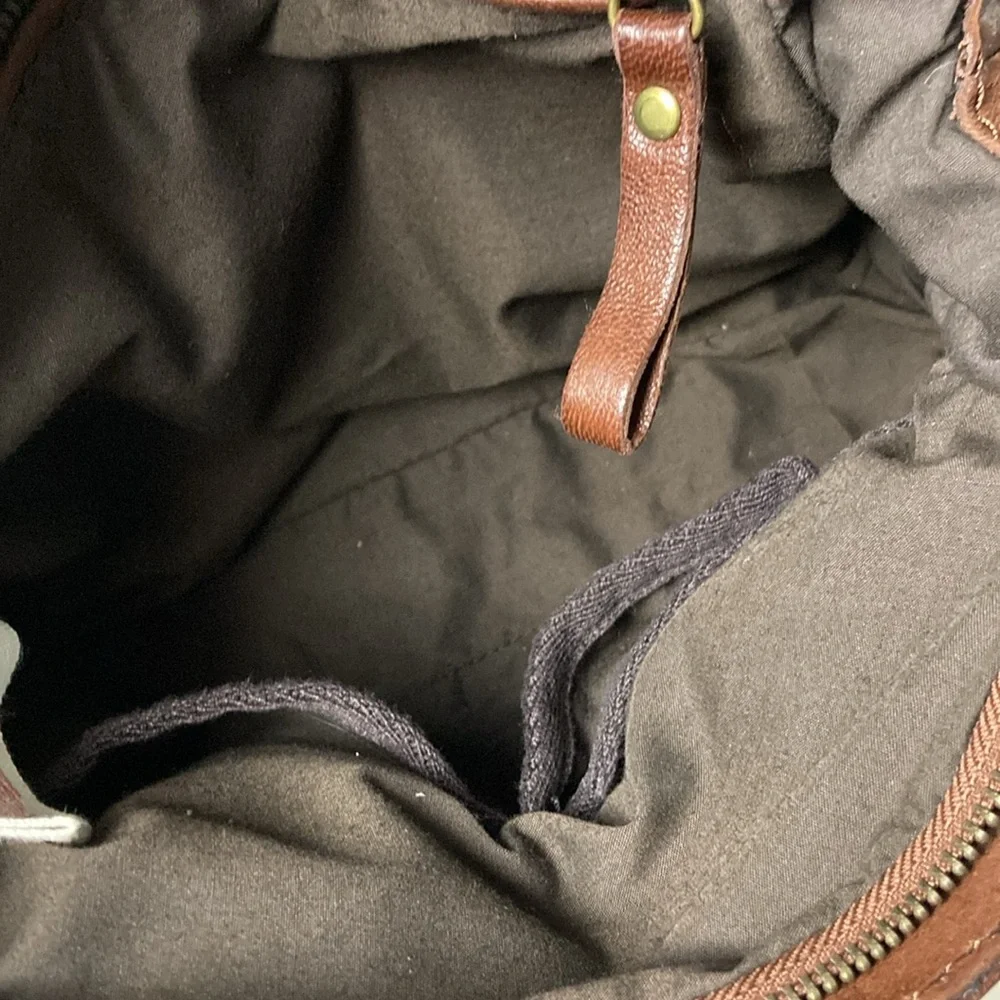 Lucky Brand Brown Lamb Leather Satchel Bag